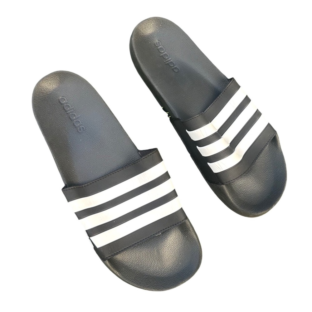 Adidas Adilette Shower Slide Sandals Men's Size 14 Black White‎
